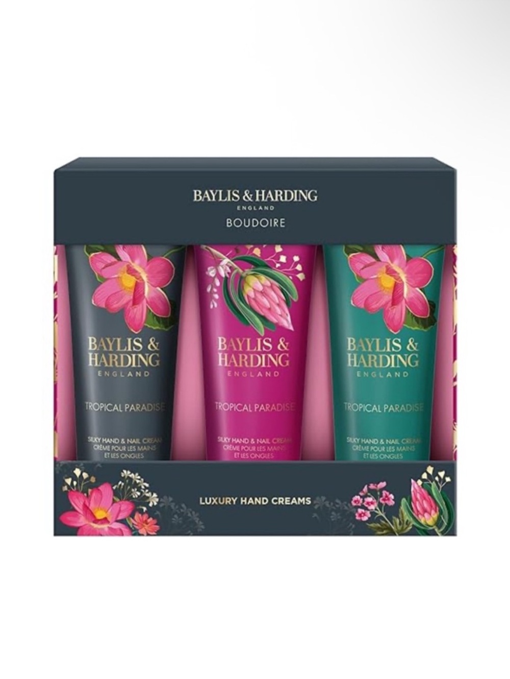 BAYLIS & HARDING TROPICAL PARADISE HANDCREAM TRIO NEW IN BOX